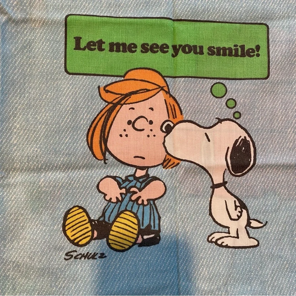 Vtg Peanuts Charlie Brown Snoopy Twin Flat Sheet & Pillow Case Colorful Quotes